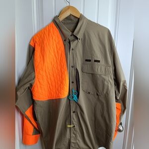 Lewis Creek Shooting Shirt XL Quilted Recoil Pad Vented Back Upland Hunting West